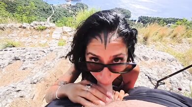 Latina Petite Rough Fuck Almost Fell Over Cliff Doggystyle POV Blowjob Deepthroat