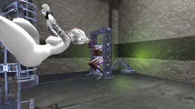 Two furries wrecked by their new mechanical toys
