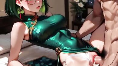 Endless AI creampie chokes the tight qipao doll
