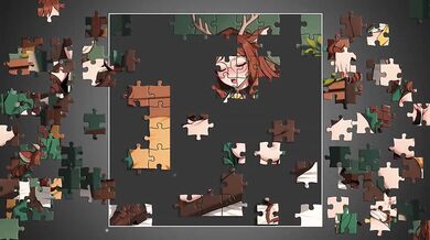 Monster Girl Fingers Herself in Hentai Puzzle Game