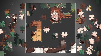 Monster Girl Fingers Herself in Hentai Puzzle Game