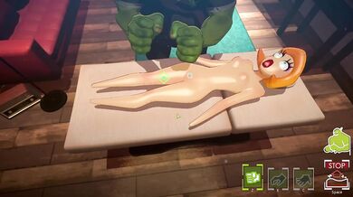 Happy Ending Massage destroys gamer in hentai HD