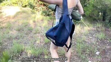 Rough tent sex in the mountains blonde white girl doggystyle cumshot real homemade