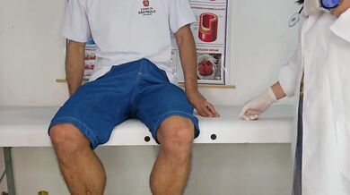 University student gets deepthroated by his hot nurse