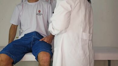 University student gets deepthroated by his hot nurse