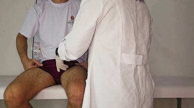 University student gets deepthroated by his hot nurse