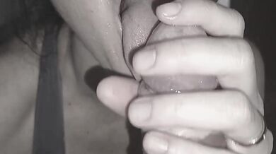 Hotwife Gets Sloppy Neighbors Blowjob At Home