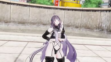 Elf VTuber Striptease Until Naked Hentai MMD R18 hentai cosplay