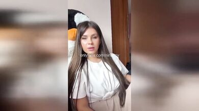 Virgin Nina Novak gets creampie fucked by thick cock until she’s slutty messy