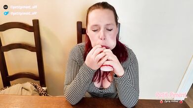 Redhead squirts while french anal tentacles destroy her delivery slut