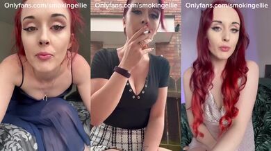 British MILF smokes then gushes smoking orgasm compilation