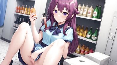 Big tits purple hair deep throat sloppy cumshot creampie hardcore store sex