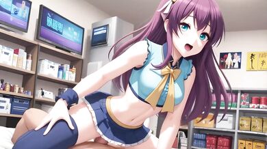 Big tits purple hair deep throat sloppy cumshot creampie hardcore store sex
