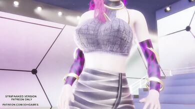 MAMAMOO's Starry Night Evelynn solo hentai uncensored MMD kpop dance game