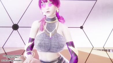 MAMAMOO's Starry Night Evelynn solo hentai uncensored MMD kpop dance game