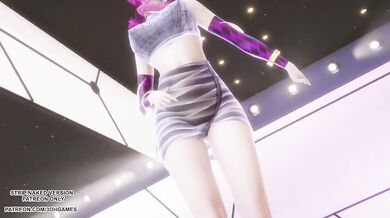 MAMAMOO's Starry Night Evelynn solo hentai uncensored MMD kpop dance game