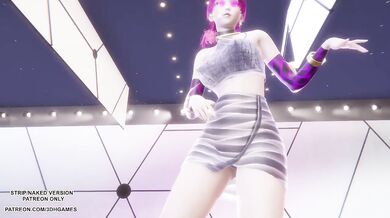 MAMAMOO's Starry Night Evelynn solo hentai uncensored MMD kpop dance game