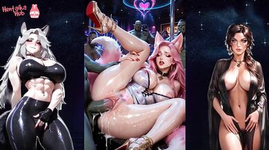 AI bitches destroyed gushing tight anime hentai orgy with inflated tits