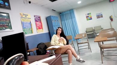 Latina Student Gushing Big Dicked Teacher POV Reverse Cowgirl Fuck
