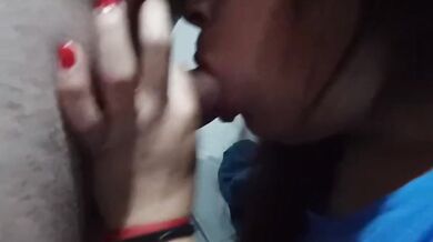 Argentina amateur blows best deepthroat ever on big cock