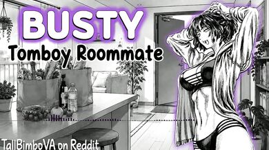 Tomboy roommate destroys me while I choke on her creampie titjob ASMR