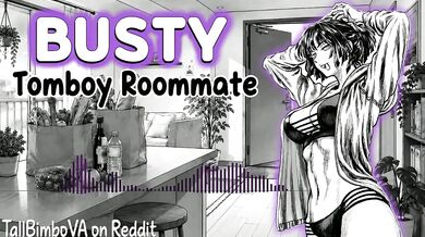 Tomboy roommate destroys me while I choke on her creampie titjob ASMR