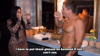 Big booty latina gets fucked hard by her muscular brother in law doggy and cum in mouth