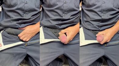 Dirty talking session with nine inch cock and thick girth stroking until busting all over