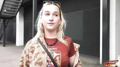 German scout defiles blonde Ukrainian vegan teen with big saggy tits in explicit casting
