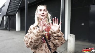 German scout defiles blonde Ukrainian vegan teen with big saggy tits in explicit casting
