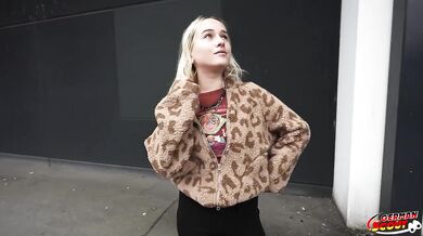 German scout defiles blonde Ukrainian vegan teen with big saggy tits in explicit casting
