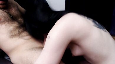 Hot teen Violette black sloppy blowjob