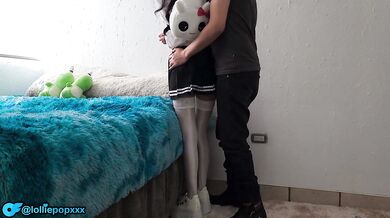 petite girl being spanked on her beautiful ass and get his cumming inside her warm pussy