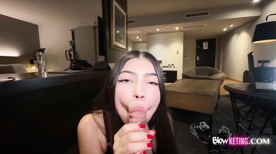 Beautiful white girl comes very shy to ask me to fuck her again