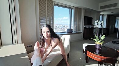 Still horny after 3some Danika rides and get pounded from fat big dick hard fast fuck and big load