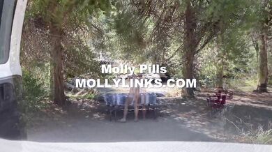 Real amateur couple fuck in van by river - Horny Hiking ft. Molly Pills - POV 4K