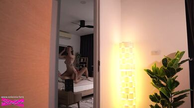 Stepsister spies on us while my boyfriend fucks me - SolaZola