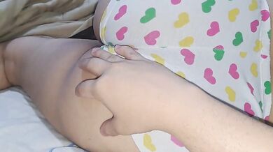 Sharing bed with my stepmom she doesn't want to be alone and asks me to cum in her mouth