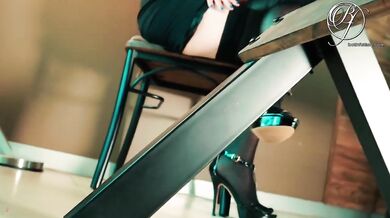 Under her skirt voyeur busted spying my secretary in office heels