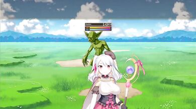 Brave Alchemist Colette siphons goblin jizz in hentai game climax