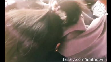 Asian milf deepthroats me in her car raw uncut blowjob amateur HD
