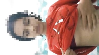 Asian Milf begging for anal fingering her dripping pussy alone