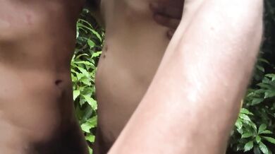4k Sunrise public fuck outside Milf's saggy tits dripping with cum big bushy brown cock