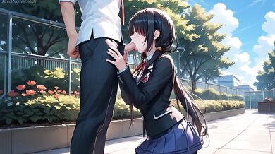 Kurumi Tokisaki caught masturbating and filled with anal creampie