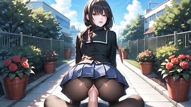 Kurumi Tokisaki caught masturbating and filled with anal creampie