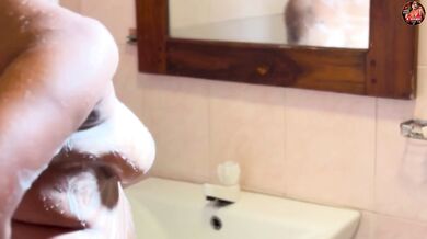 Sri Lankan Tharu Soaking Soap Suds Shower Self Love