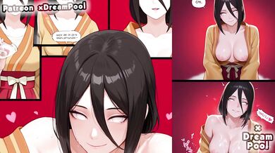 Big tits Hanabi Hyuga destroyed by rough blowjob cumshot