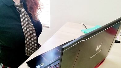 Teacher gets ruined by student’s jerk off instructions british schoolgirl solo cumshot
