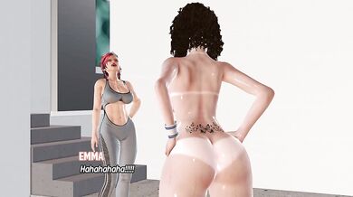 Max’s life destroyed by double penetration milf and gym slut anal whore