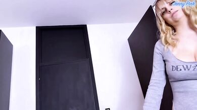 Step mom helps stepson with morning wood POV homemade